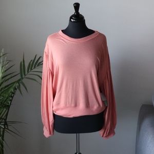 NWT Balloon Sleeve Crew Neck Top